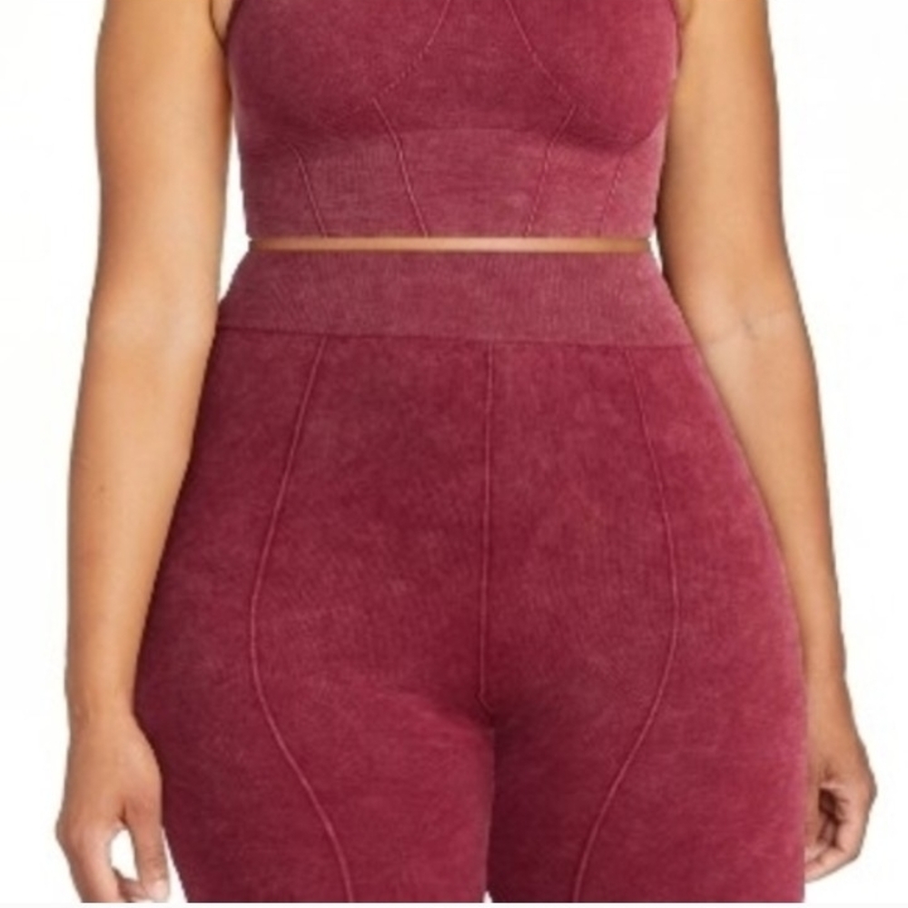 Burgundy Two-Piece Workout Set